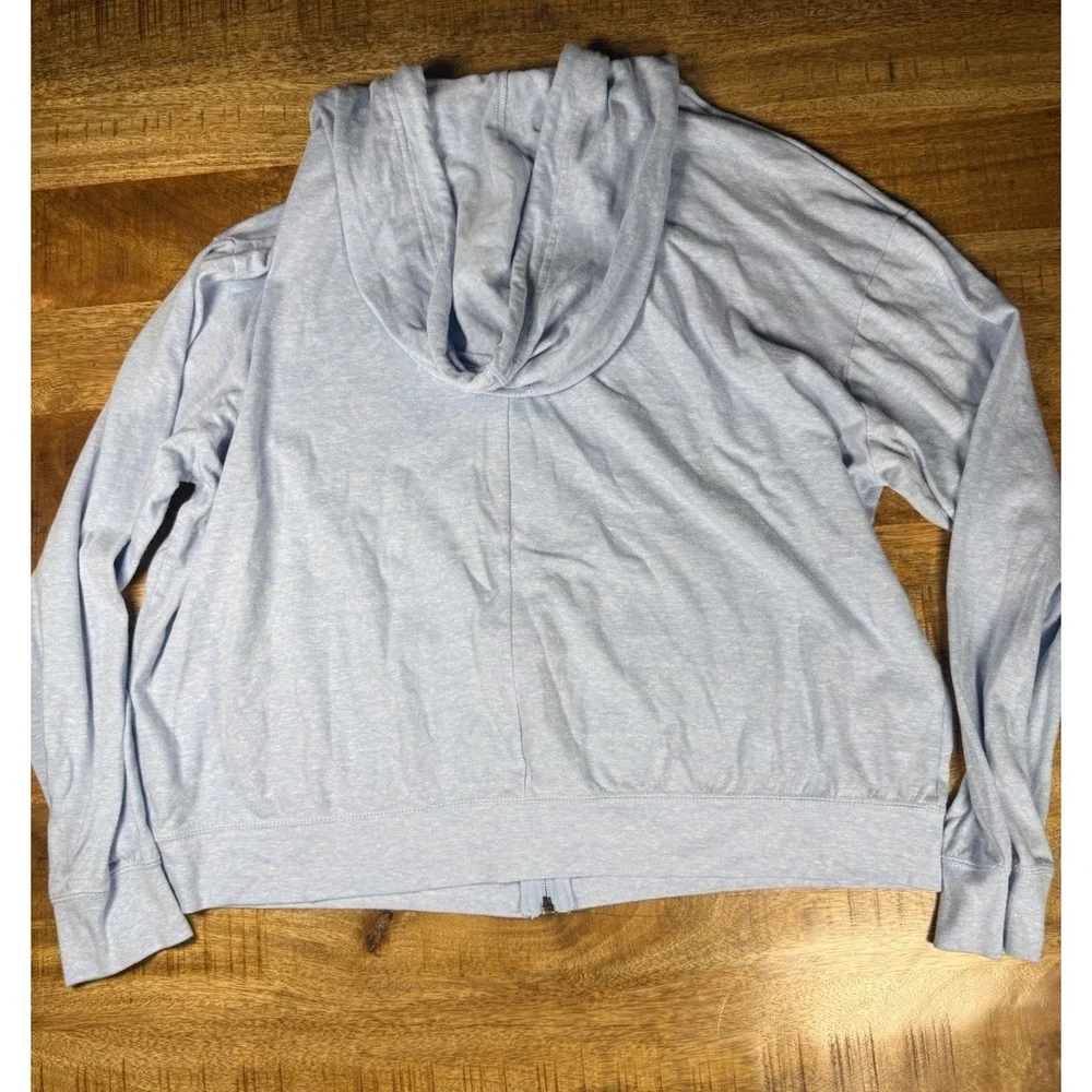 Nike Sportswear Womens XL Light Blue Full Zip Hoodie Sweatshirt Organic Cotton